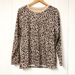 Leopard Print Long Sleeve Pullover